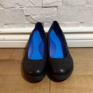 CROCS black wedges - Size 10W